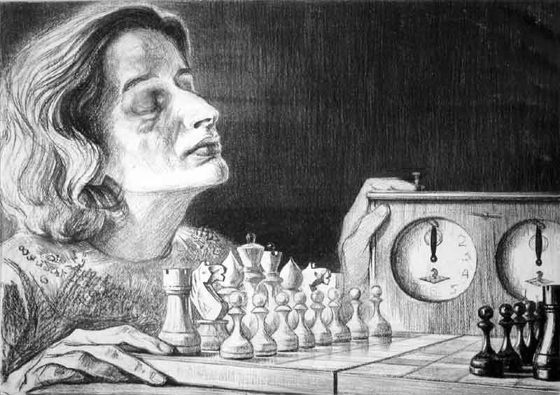 "Слепая шахматистка"